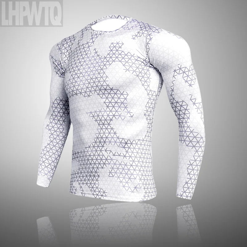 Men's Combat Camouflage Thermal Underwear Set - Winter Base Layer Compression Sports Set