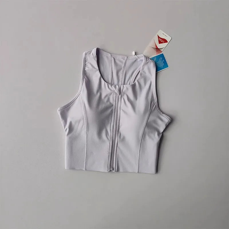 Front-Zip Sports Bra - High Support and Easy On and Off