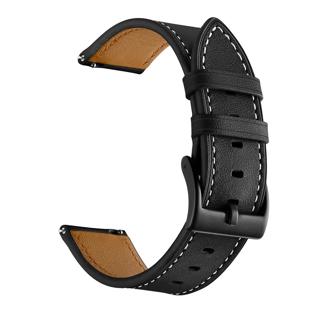 Genuine Leather Watch Strap - Replacement Band for Smartwatches