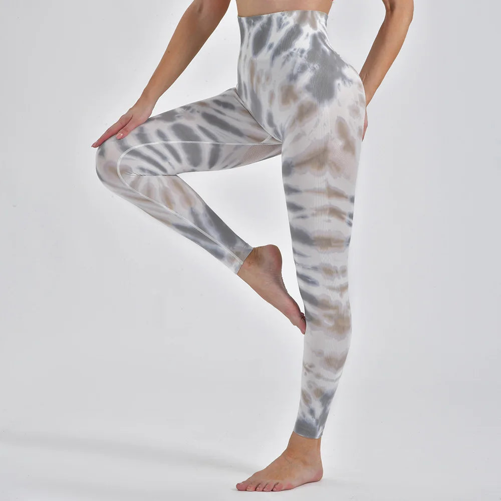 Tie-Dye Seamless Leggings - Butt-Lift Fit and Comfort