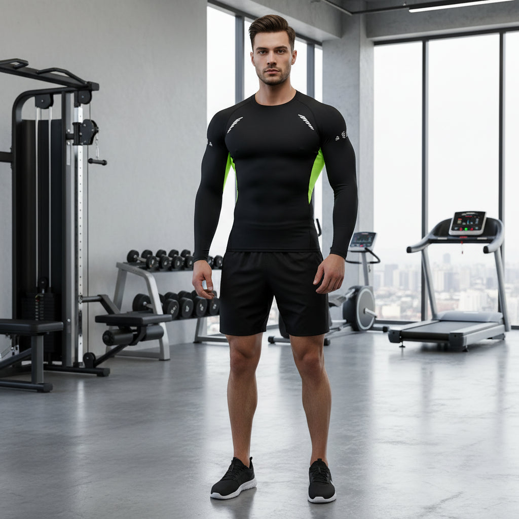 Men's Compression Athletic T-Shirt - Quick Dry Performance Training Top