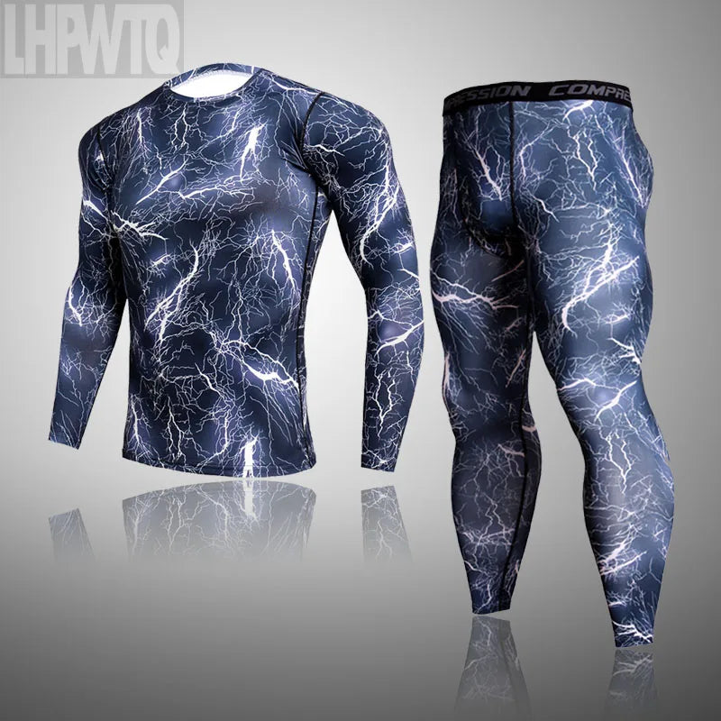 Men's Combat Camouflage Thermal Underwear Set - Winter Base Layer Compression Sports Set
