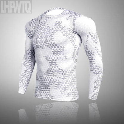 Men's Combat Camouflage Thermal Underwear Set - Winter Base Layer Compression Sports Set