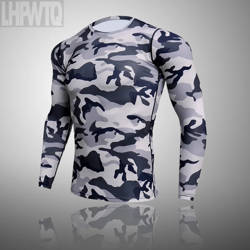 Men's Combat Camouflage Thermal Underwear Set - Winter Base Layer Compression Sports Set