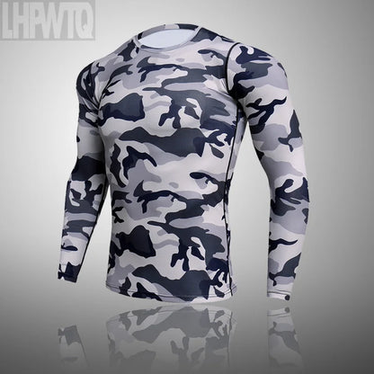 Men's Combat Camouflage Thermal Underwear Set - Winter Base Layer Compression Sports Set