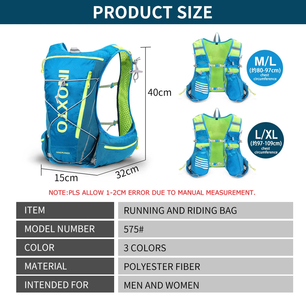 8L Hydration Running Vest - Lightweight Marathon Backpack