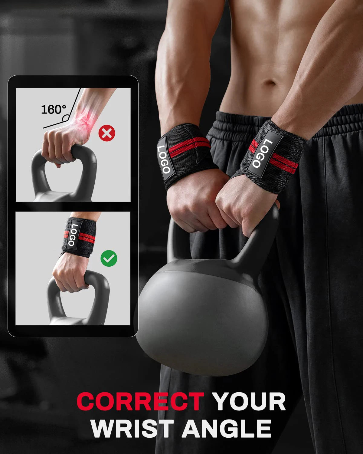 Weightlifting Wrist Wraps - Secure Support For Heavy Lifts