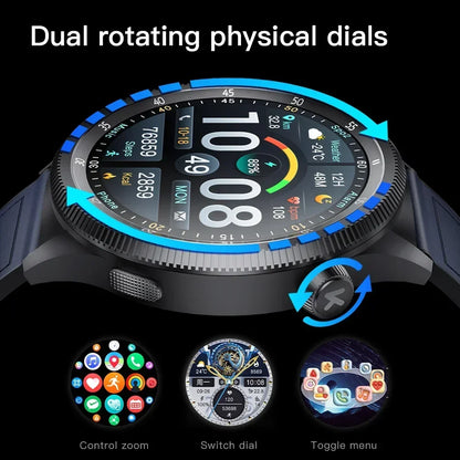 KUMI Gear GT3 AMOLED Smart Watch - AI Voice and Bluetooth Calling
