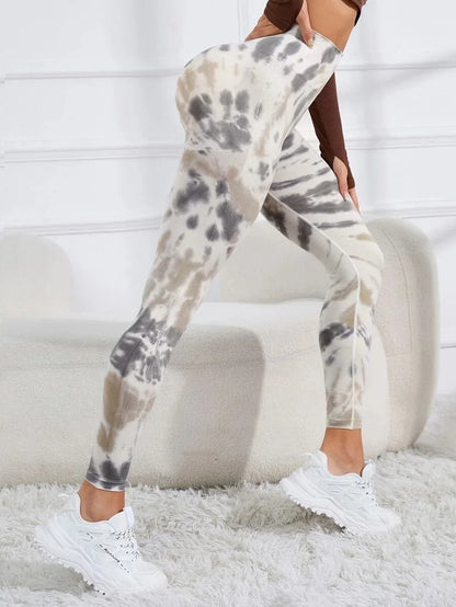 Tie-Dye Seamless Leggings - Butt-Lift Fit and Comfort