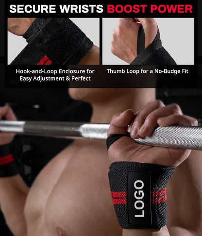 Weightlifting Wrist Wraps - Secure Support For Heavy Lifts