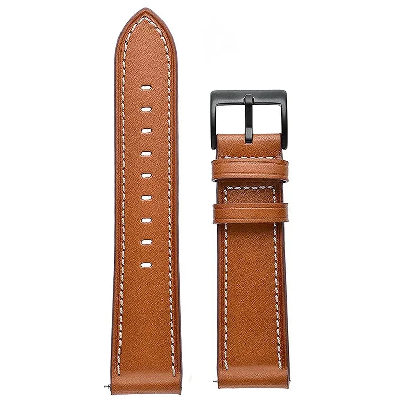 Genuine Leather Watch Strap - Replacement Band for Smartwatches