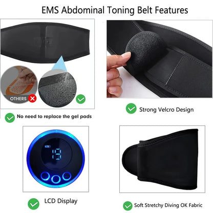 EMS Slimming Belt - Targeted Core Toning and Massage