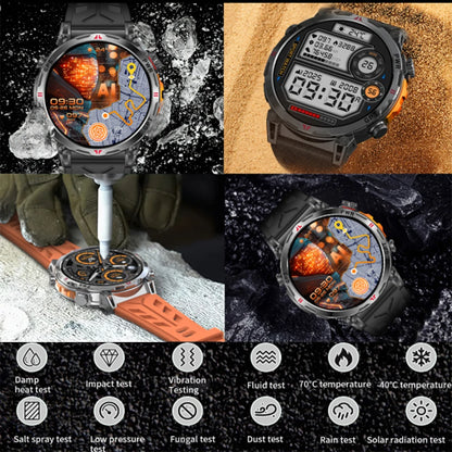 Military GPS Smart Watch - 5ATM Waterproof Rugged Tracker