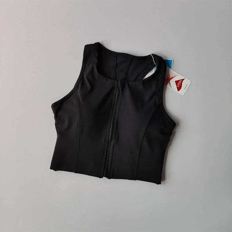 Front-Zip Sports Bra - High Support and Easy On and Off