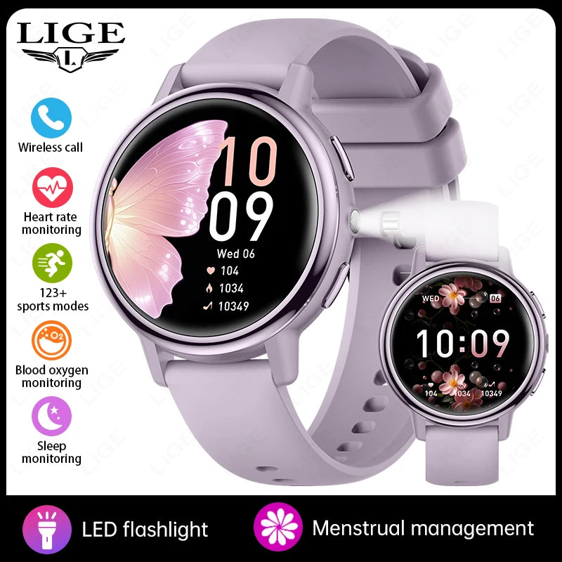 1.26 inch AMOLED Smart Watch for Women - Waterproof Fitness Tracker