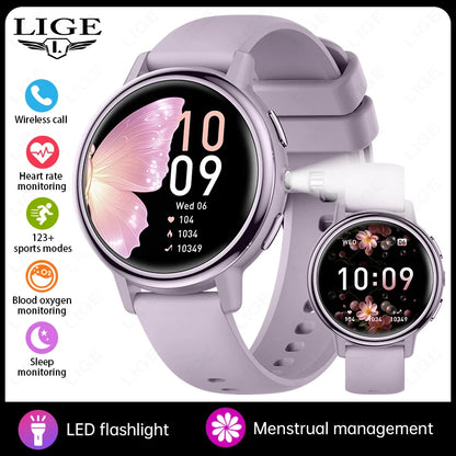 1.26 inch AMOLED Smart Watch for Women - Waterproof Fitness Tracker