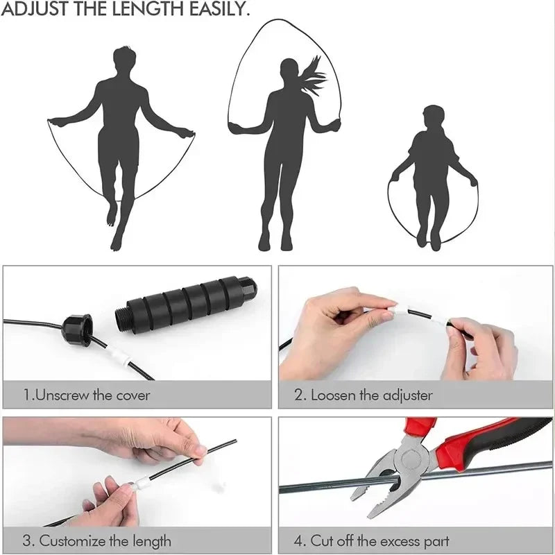 Adjustable Speed Jump Rope - Smooth, Tangle-free Cardio