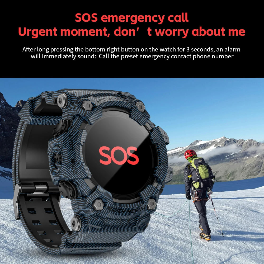 LOKMAT Attack-GT Rugged Smart Watch - Waterproof with Flashlight