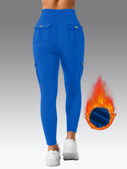 Cropped Cargo Leggings - Pocketed Comfort and Support