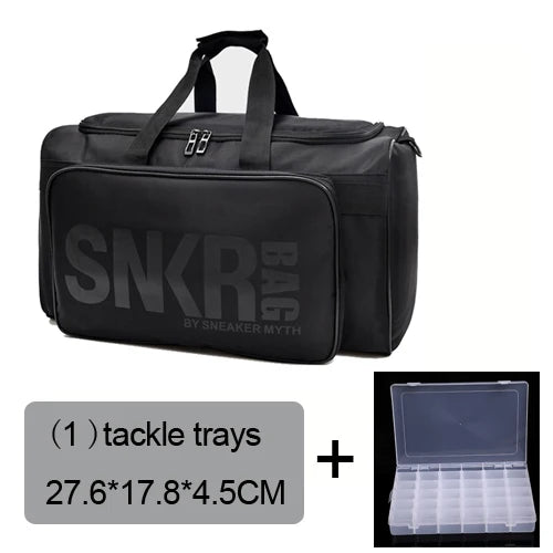 Large Multi-Compartment Sports Duffle - Waterproof Sneaker Gym Bag