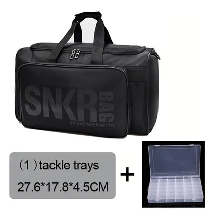 Large Multi-Compartment Sports Duffle - Waterproof Sneaker Gym Bag