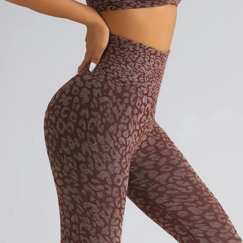 Seamless Leopard Leggings - Butt-Lift Fit and Comfort