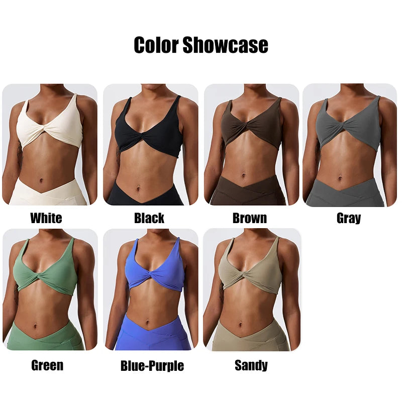 Women's Shockproof Sports Bra - Push-Up Gym Top with Quick-Dry Technology