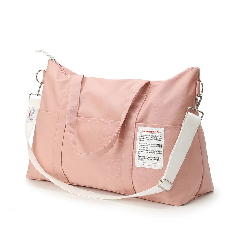 Foldable Canvas Gym Tote Bag - Waterproof Large Capacity Duffle