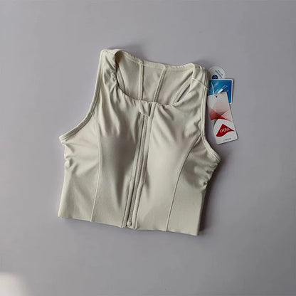 Front-Zip Sports Bra - High Support and Easy On and Off