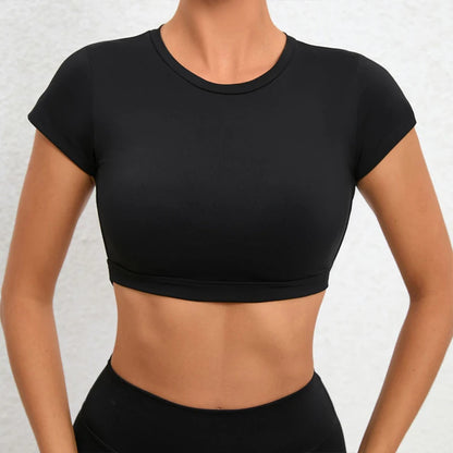 Workout Crop Top - Breathable Comfort and Flexible Fit