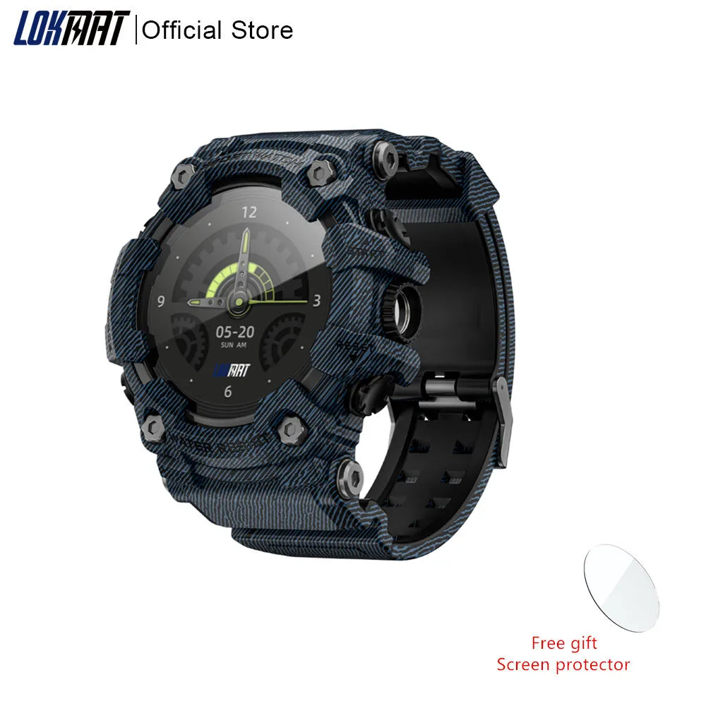 LOKMAT Attack-GT Rugged Smart Watch - Waterproof with Flashlight
