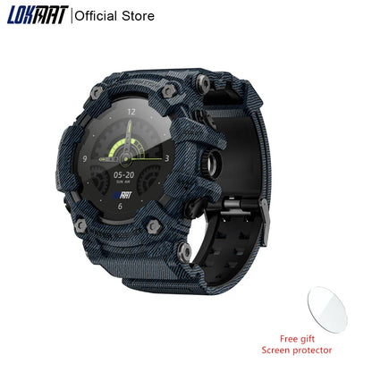 LOKMAT Attack-GT Rugged Smart Watch - Waterproof with Flashlight
