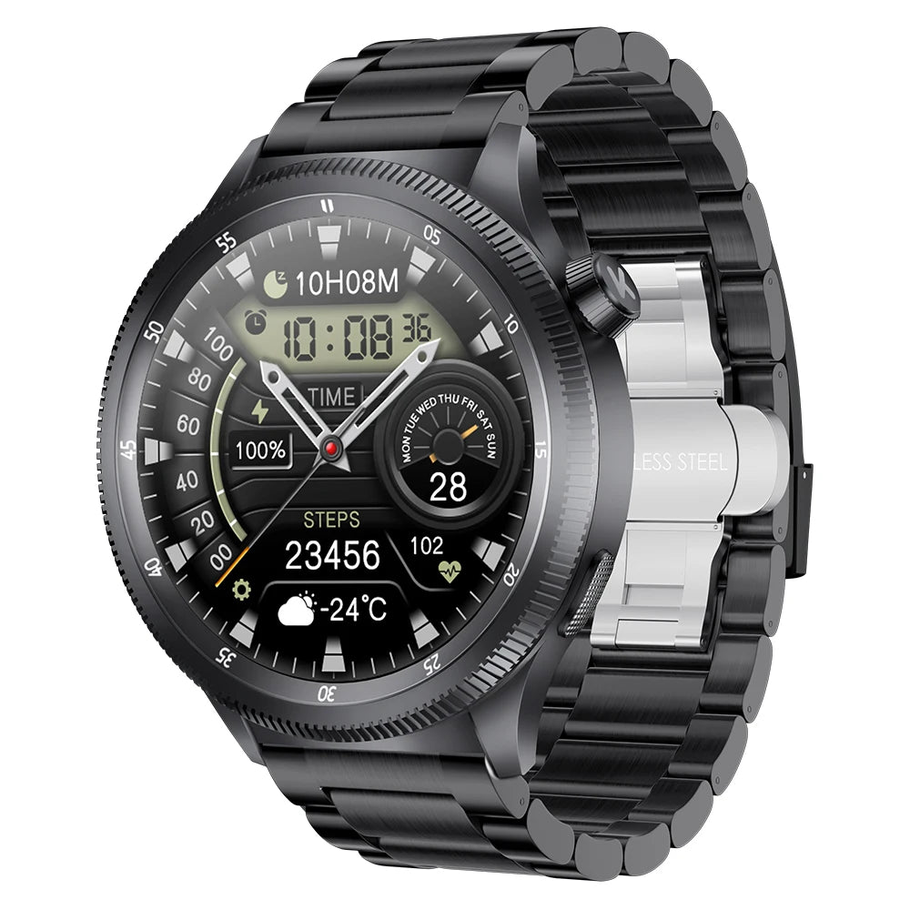 KUMI Gear GT3 AMOLED Smart Watch - AI Voice and Bluetooth Calling