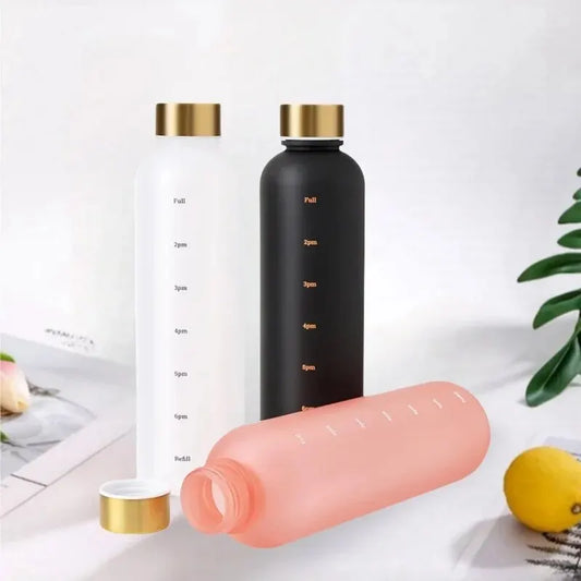 Motivational Water Bottle - Time Marker and Leak-Resistant Hydration