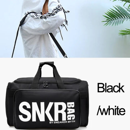 Large Multi-Compartment Sports Duffle - Waterproof Sneaker Gym Bag