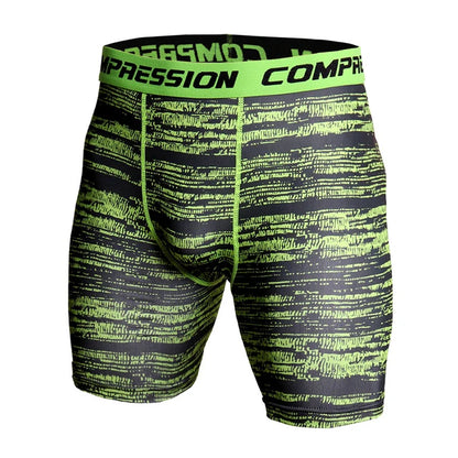 Men's Compression Shorts - 3D Camo Print Performance Tights for Gym & Running