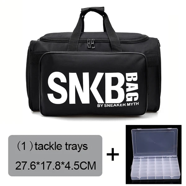 Large Multi-Compartment Sports Duffle - Waterproof Sneaker Gym Bag
