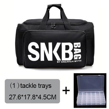 Large Multi-Compartment Sports Duffle - Waterproof Sneaker Gym Bag