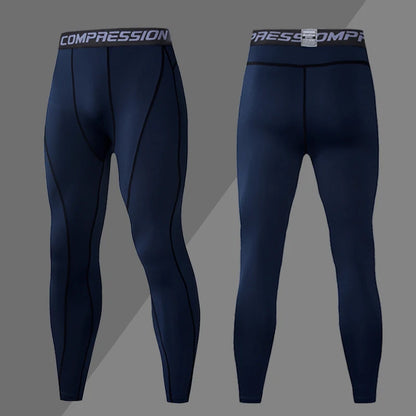 Men's Dry-Fit Compression Trousers - High-Stretch Gym Leggings