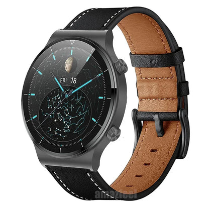 Genuine Leather Watch Strap - Replacement Band for Smartwatches