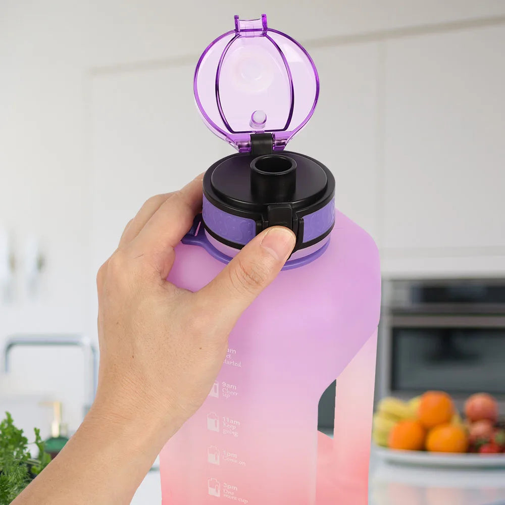 Motivational Water Bottle - Time Marker and Leak-Resistant Hydration