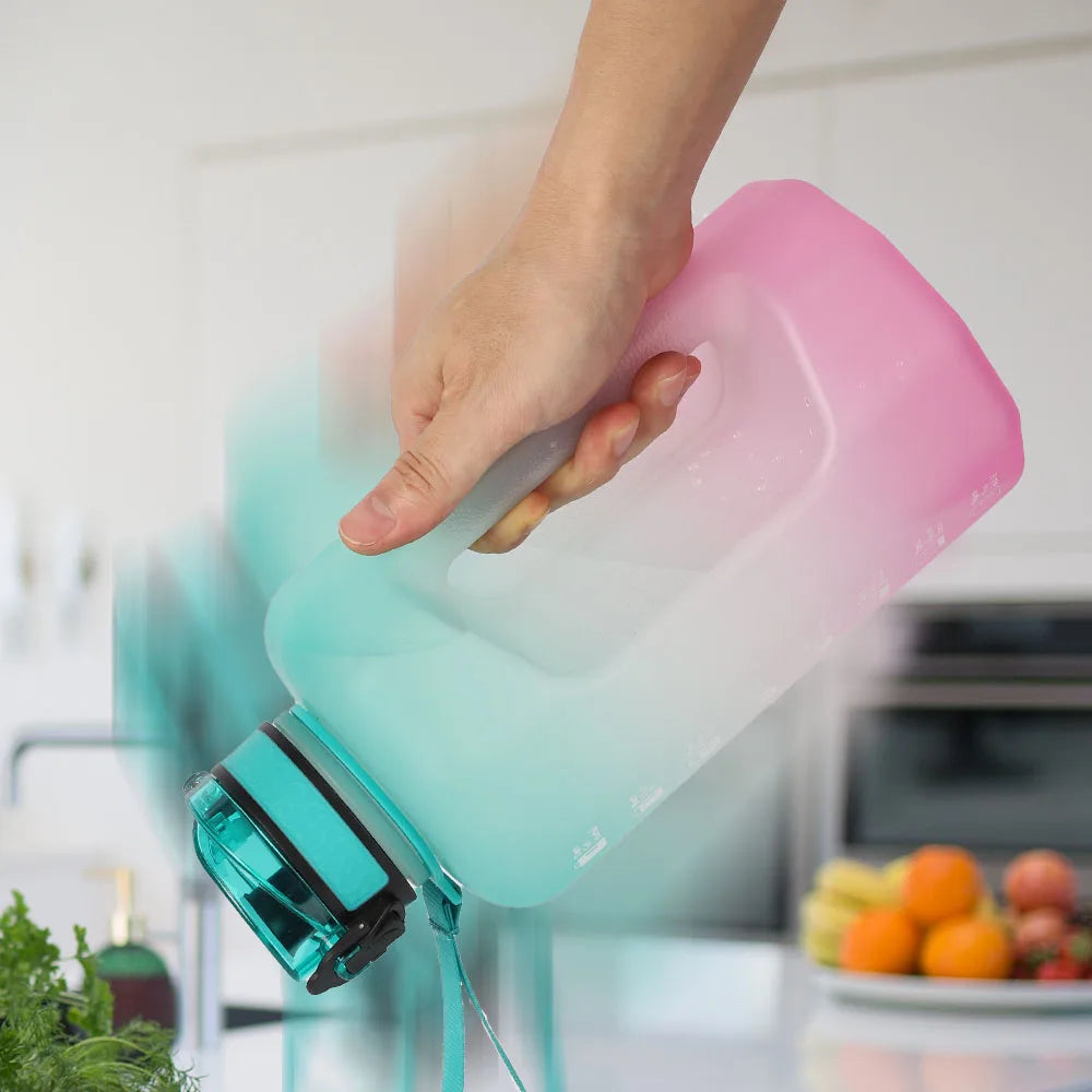 Motivational Water Bottle - Time Marker and Leak-Resistant Hydration