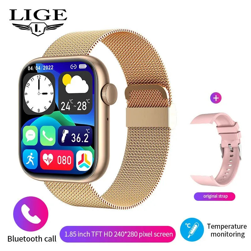 LIGE Women's Smart Watch - Bluetooth Calling and Fitness Tracker