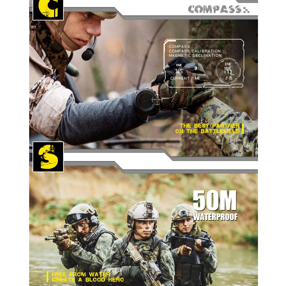 North Edge Military Sport Watch - Altimeter Barometer Compass