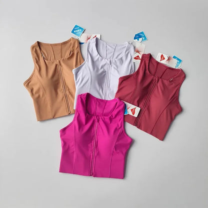 Front-Zip Sports Bra - High Support and Easy On and Off