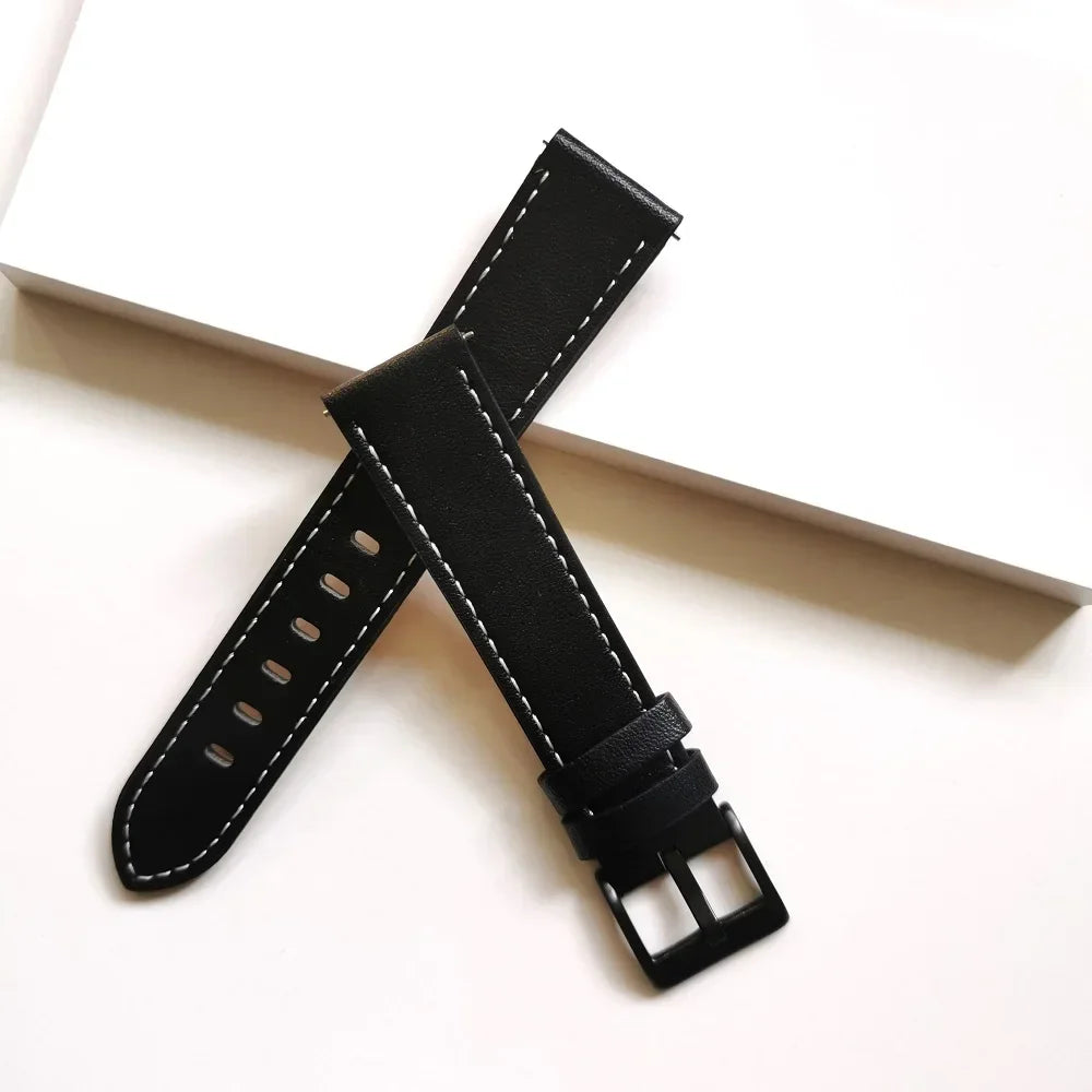 Genuine Leather Watch Strap - Replacement Band for Smartwatches