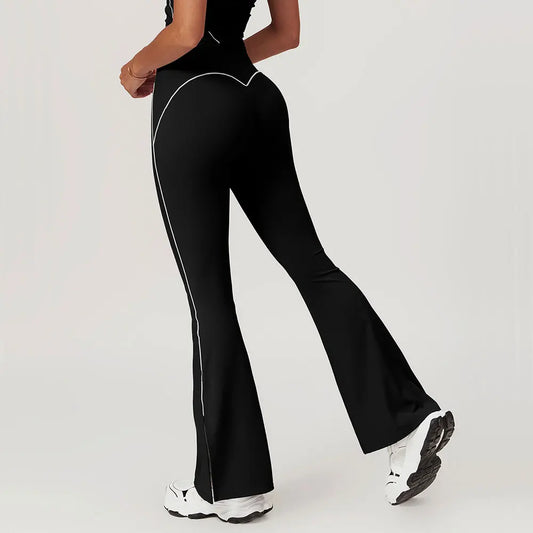 Flared Yoga Pants - High Waist Support and Stretch Comfort