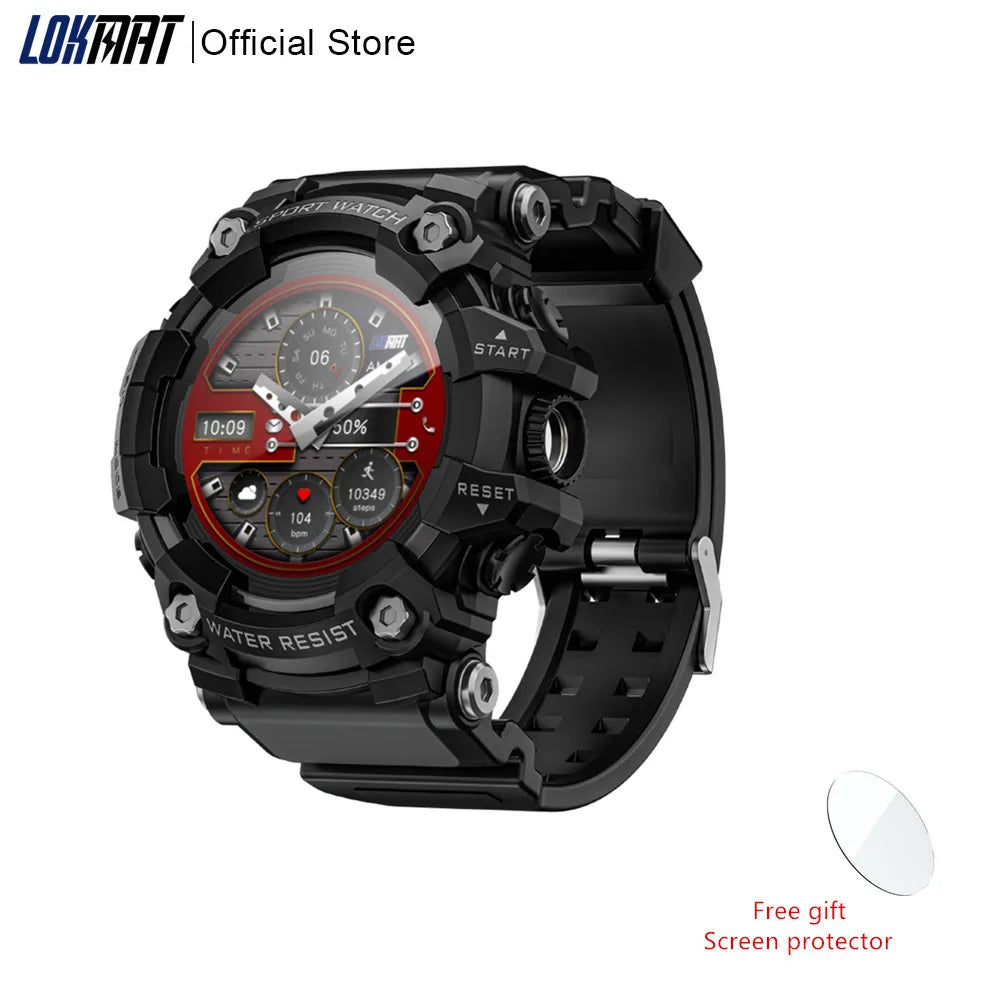 LOKMAT Attack-GT Rugged Smart Watch - Waterproof with Flashlight