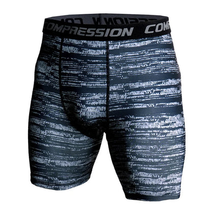 Men's Compression Shorts - 3D Camo Print Performance Tights for Gym & Running