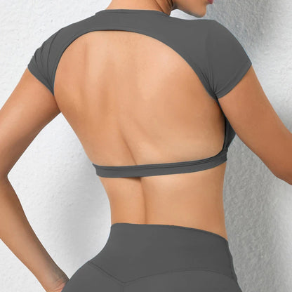 Workout Crop Top - Breathable Comfort and Flexible Fit